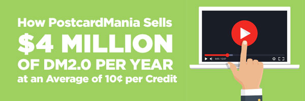 How PostcardMania Sells $4 Million Of DM2.0 Per Year At An Average of 10¢ Per Credit